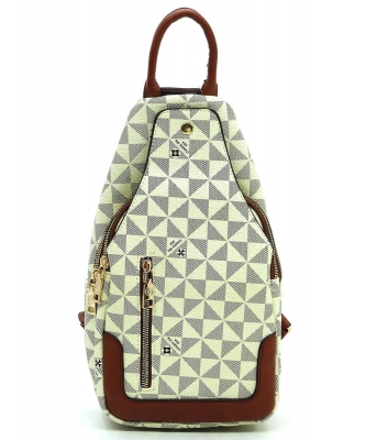 Monogram Sling Backpack PM2766 BEIGE